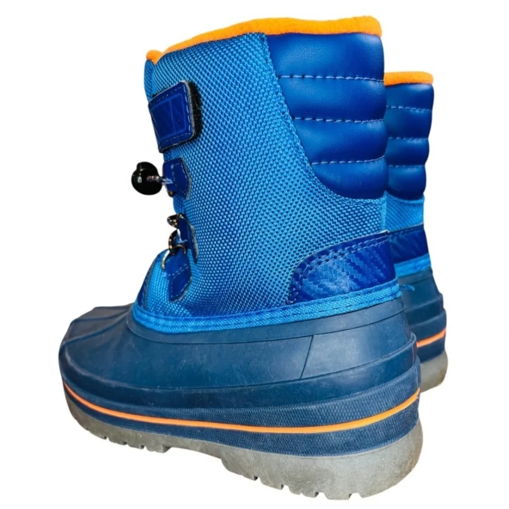 Wonder Nation Temp Rated Water Resistant Blue & Orange Winter Duck Boot Size 1
